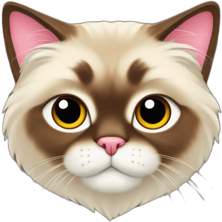 Himalayan cat in red heart emoji