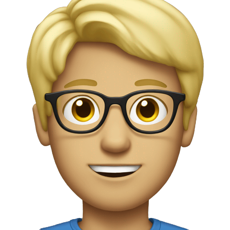 blonde boy with glasses emoji