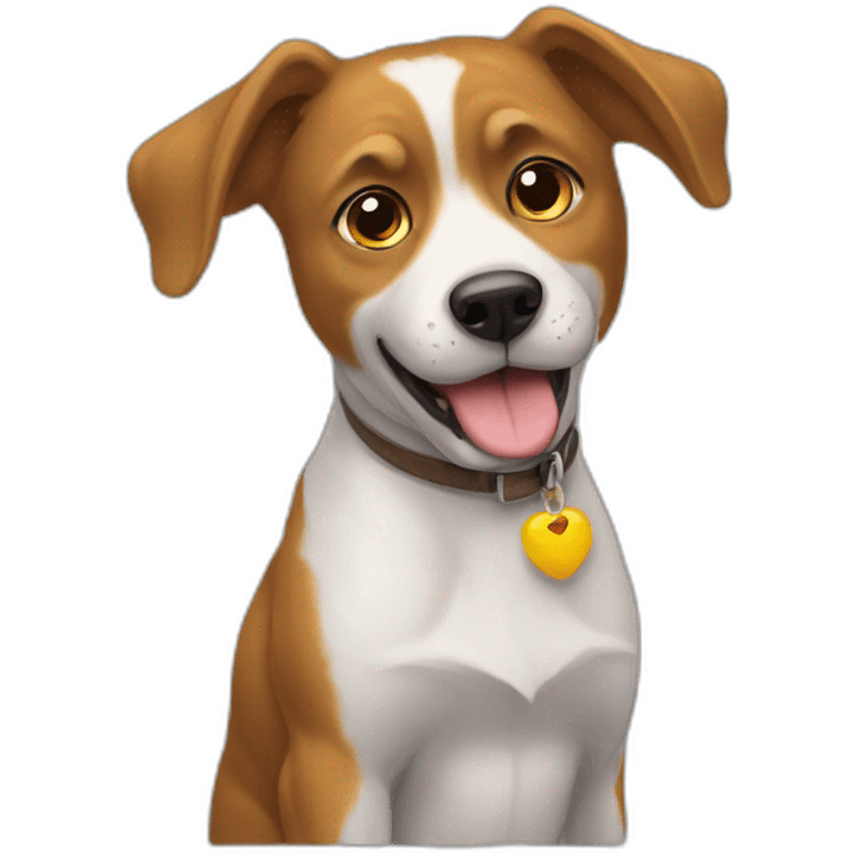 Chat sur chien emoji