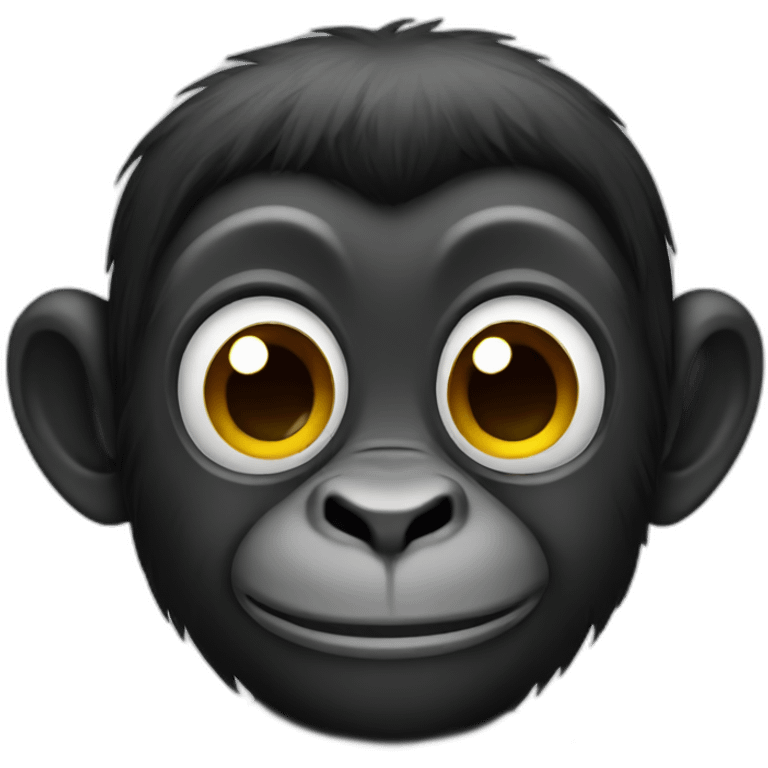 Black monkey emoji