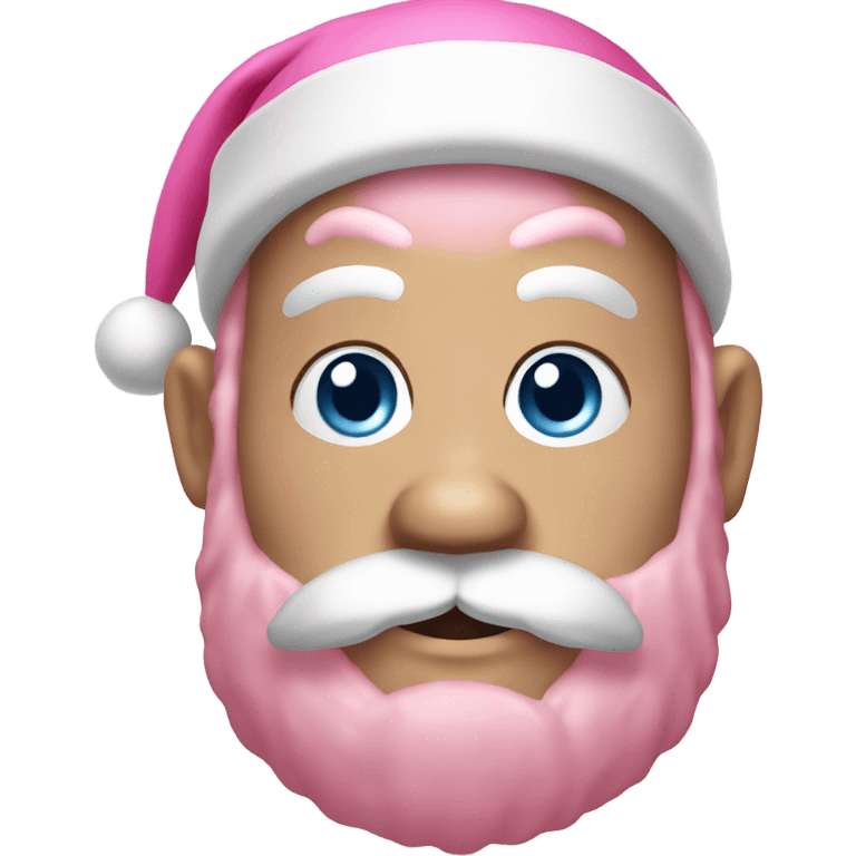 Pink Santa Claus head emoji