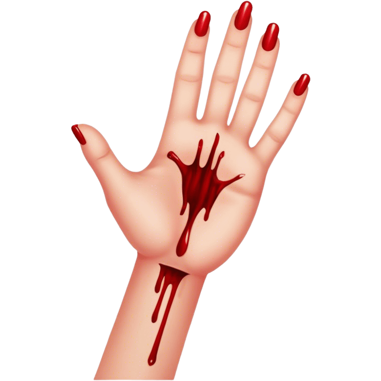 hand blood emoji