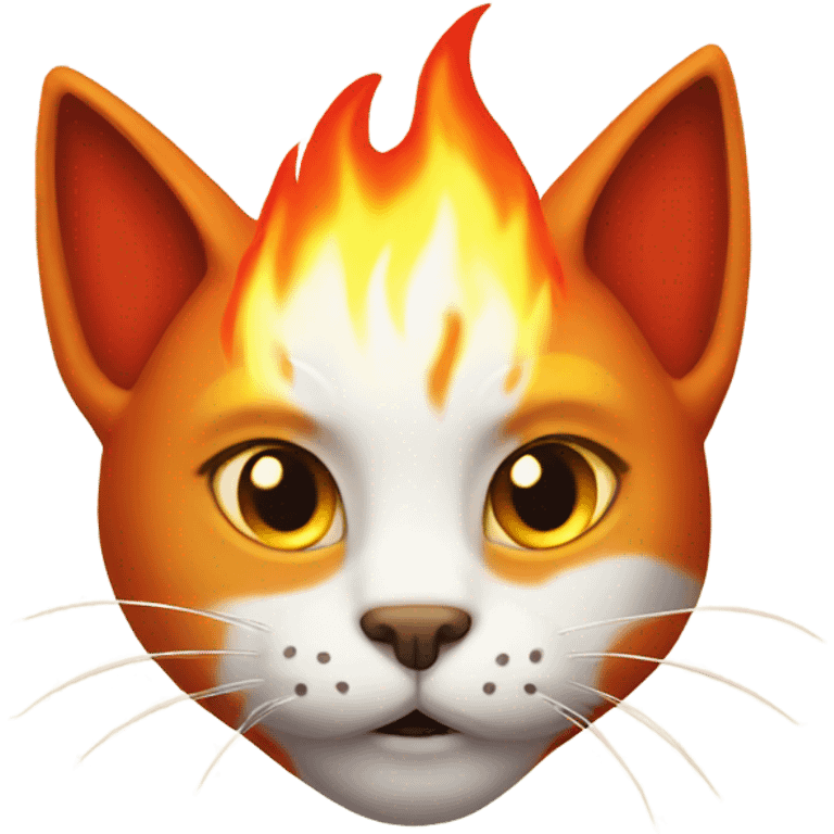 Fire cat emoji