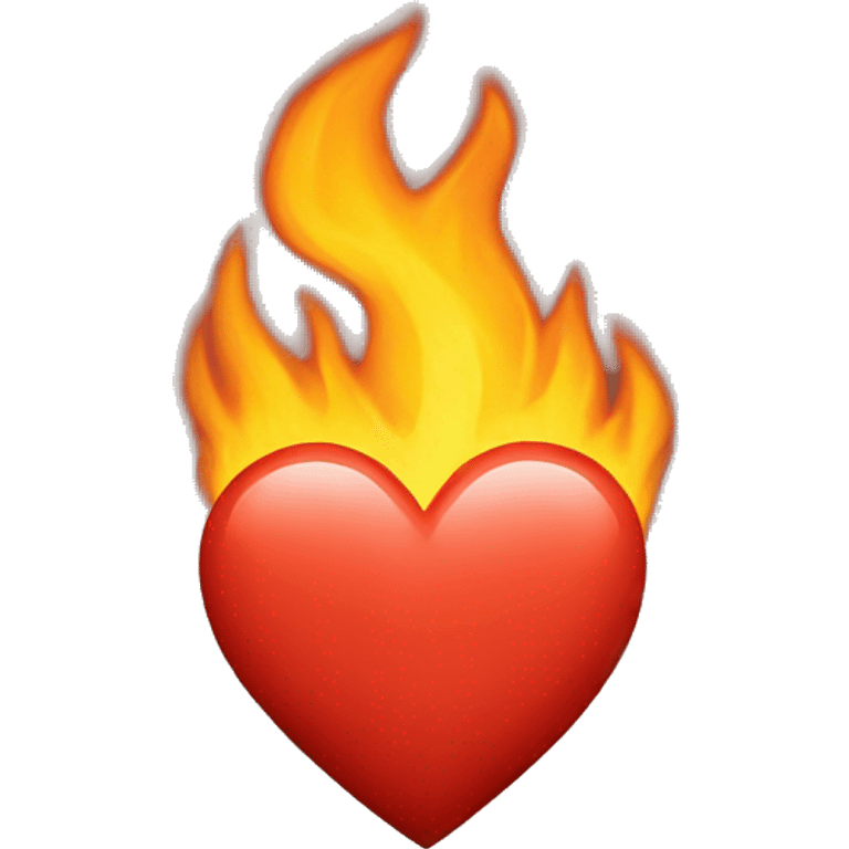 a heart on fire emoji