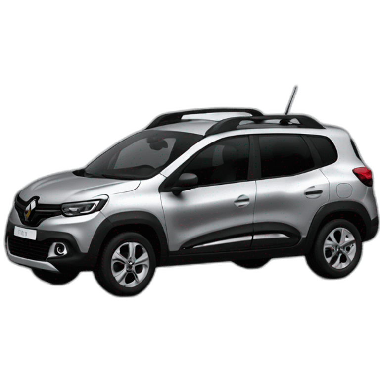 Renault kiwd gris Plata con techo negro emoji