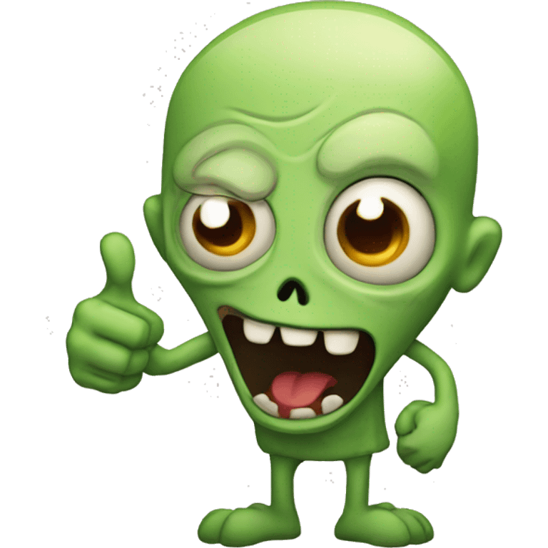 Cute zombie thumbs up emoji