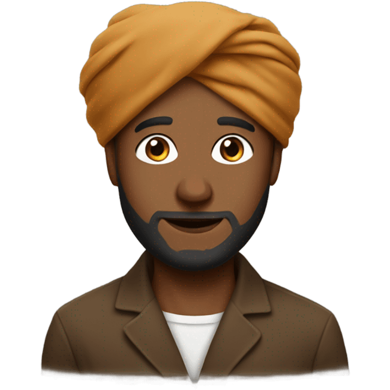 Turban wearing brown guy emoji