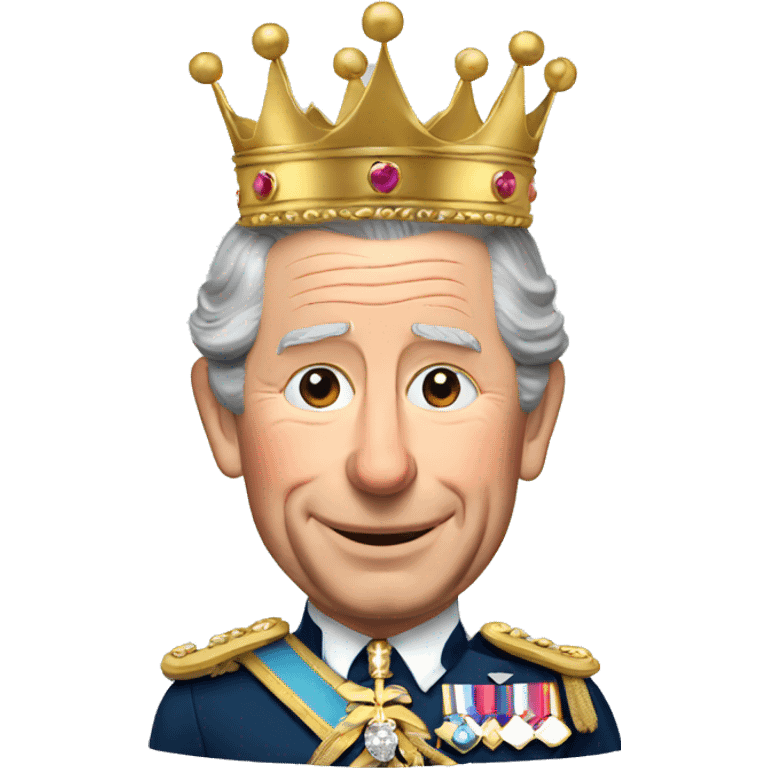 Prince Charles with crown emoji