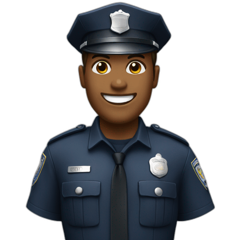 happy police officer emoji