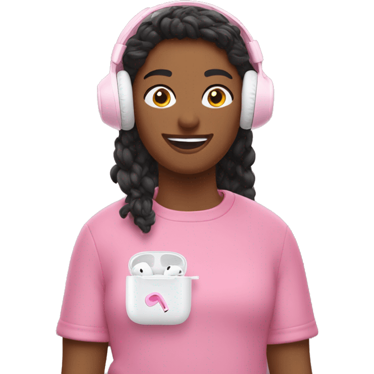 AirPods pro pink emoji