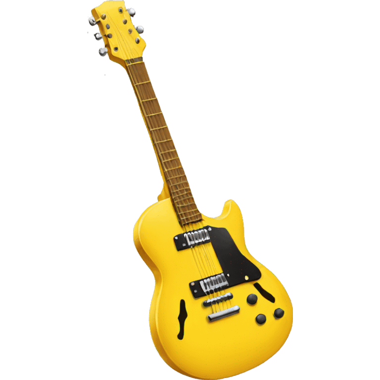 Yellow guitar emoji