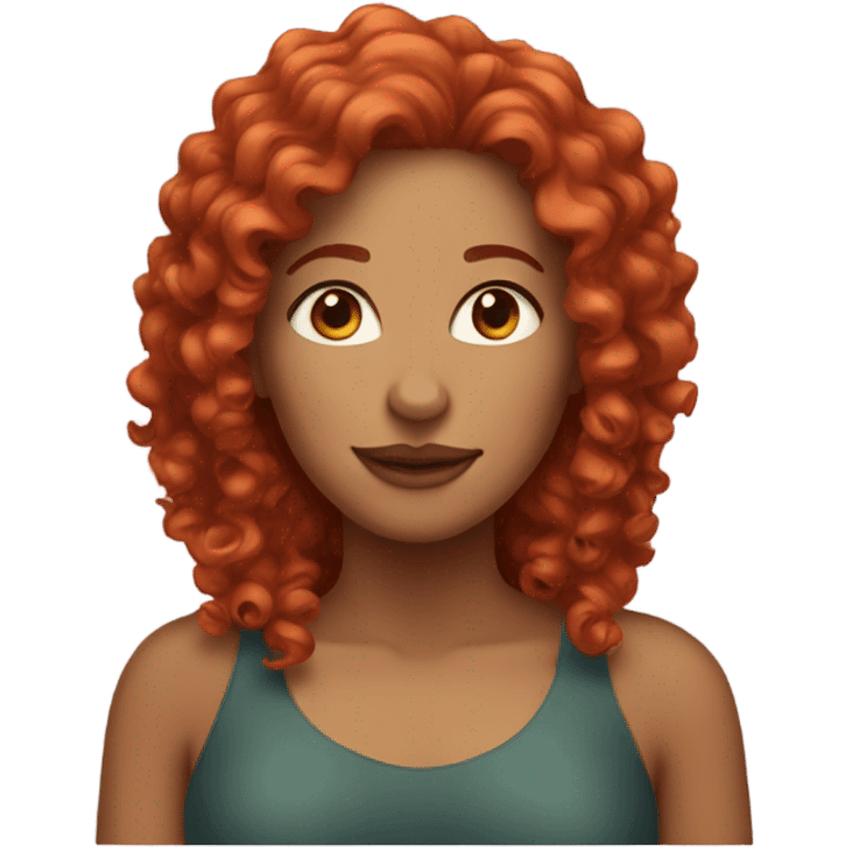 woman with curly red hair emoji