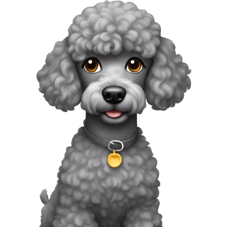 Gray poodle emoji