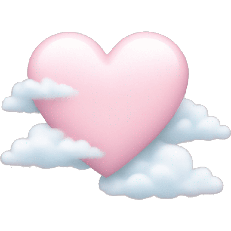 light pink heart with clouds emoji