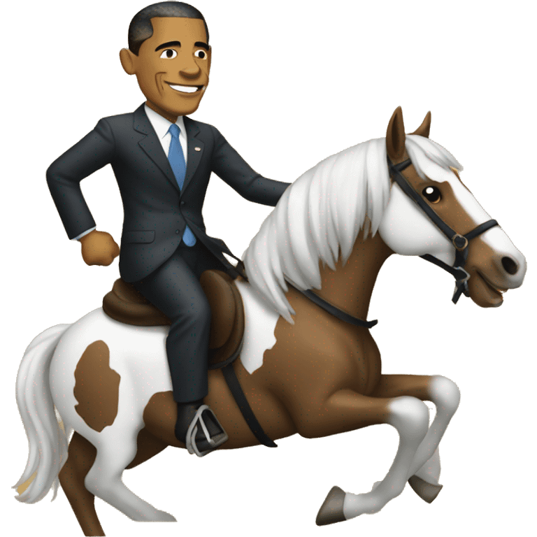 Obama riding horse emoji