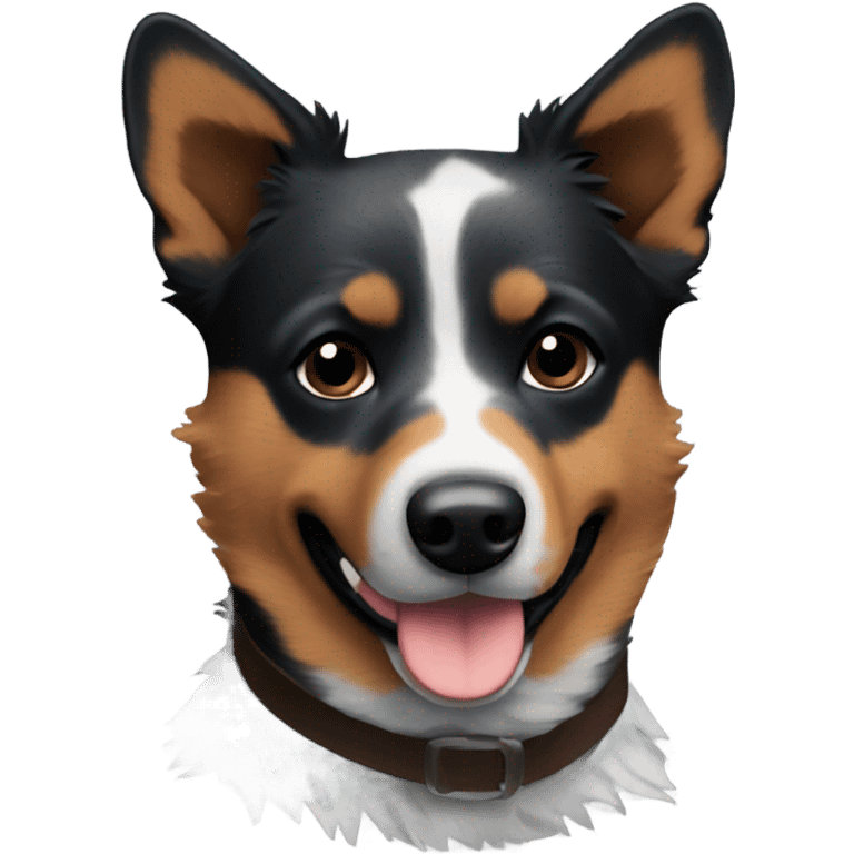 Blue black and brown heeler dog emoji