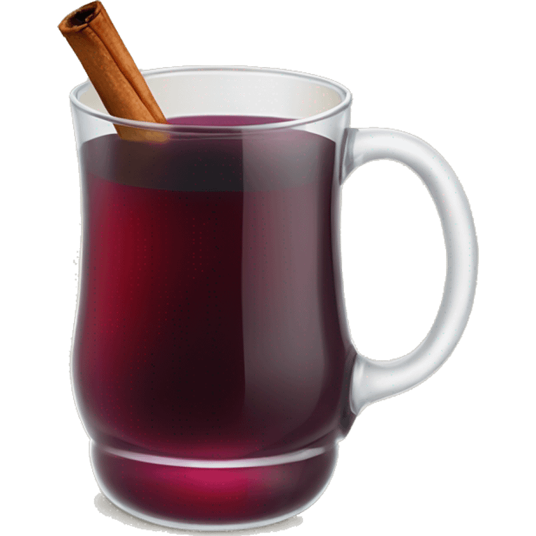 A glass of realistic mulled wine emoji