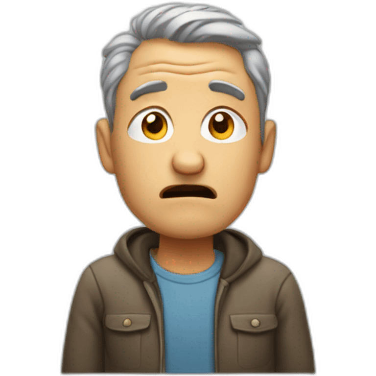 confused middle aged man emoji