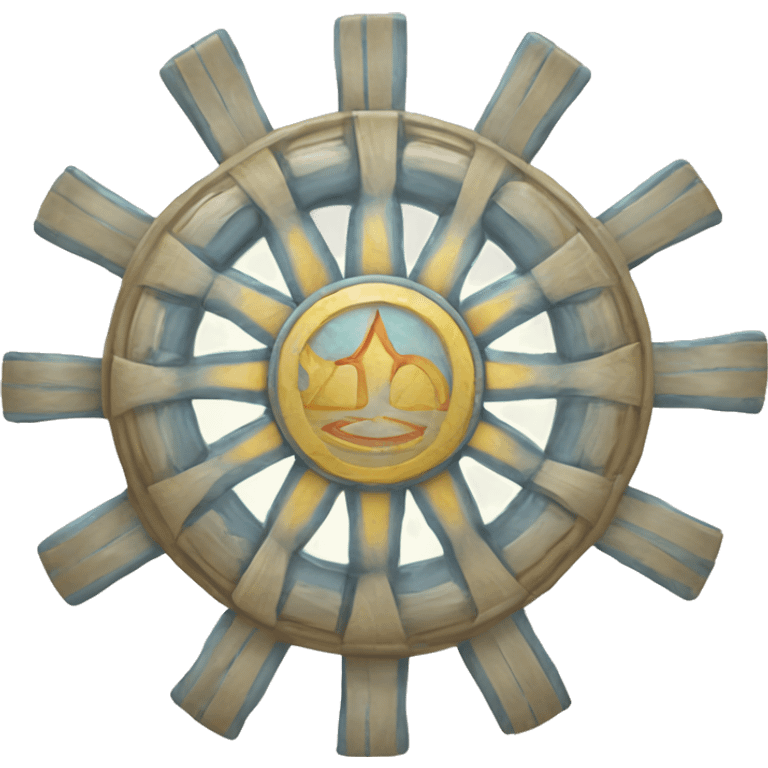 Slavic Sunwheel with ribbons from rays emoji