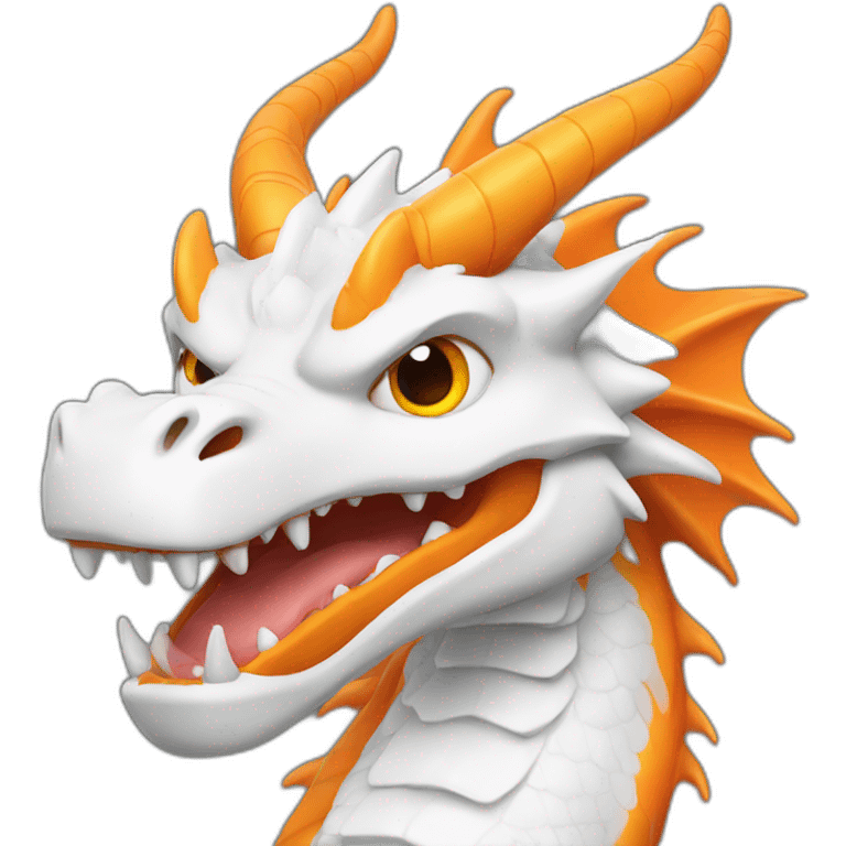 Orange and white dragon emoji