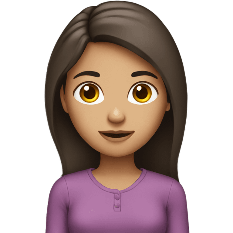 Girls brunette  emoji