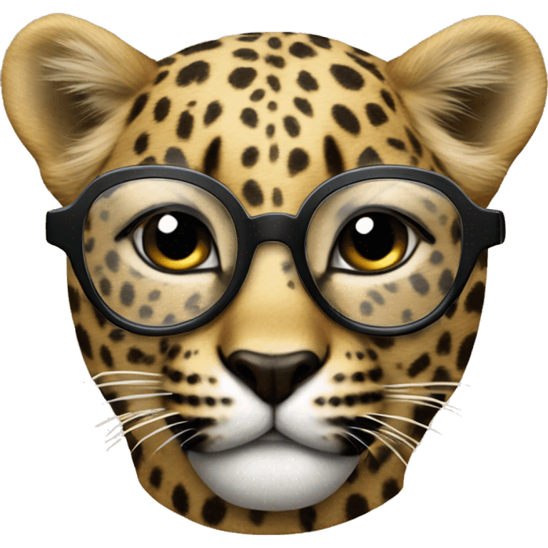 Leopard mit Brille emoji