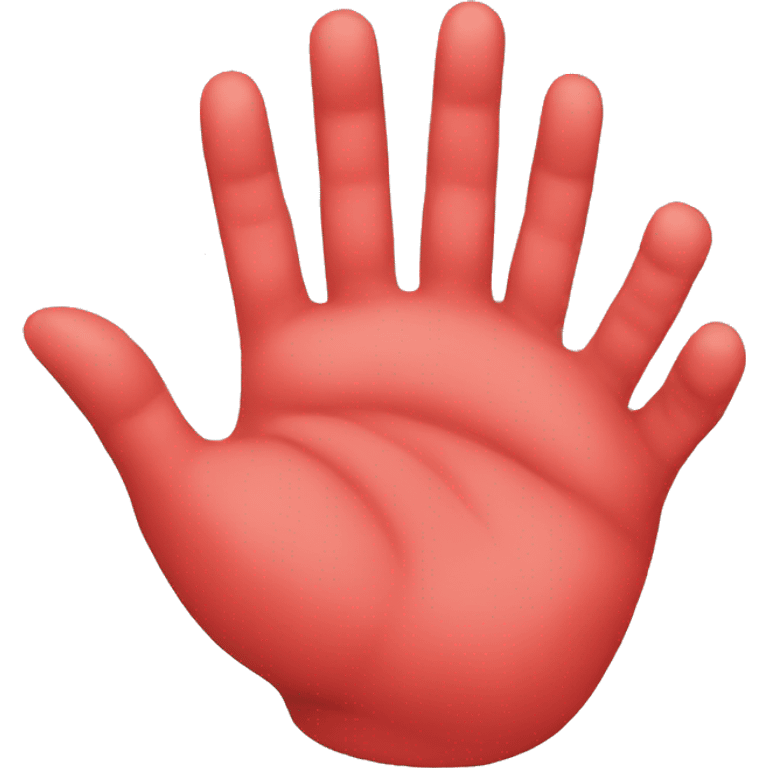  red swollen hand emoji