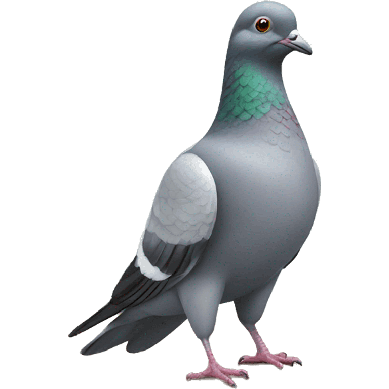 Pigeon doing fitness emoji