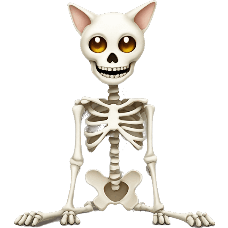 Skeleton on a cat emoji