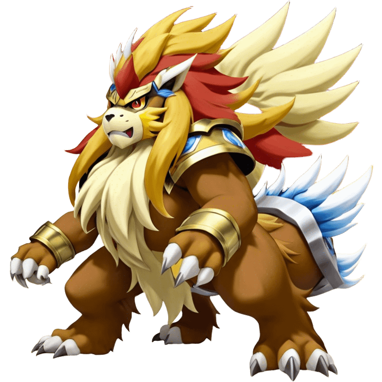 Serebii.net Header                 	 #0244 Entei Gen IX Dex	Gen VIII Dex	Gen VII Dex	Gen VI Dex	Gen V Dex Gen IV Dex	Gen III Dex	Gen II Dex Picture	Name	Numbers	Type Entei Artwork	 English:	Entei Japan:	Entei エンテイ French:	Entei German:	Entei Korean:	앤테이 National :	#0244 Johto (GSC):	#239 Johto (HGSS):	#244 Fire-type Classification	Height	Weight Volcano Pokémon	6'11" 2.1m	436.5lbs 198kg Evolutionary Chain Entei  emoji