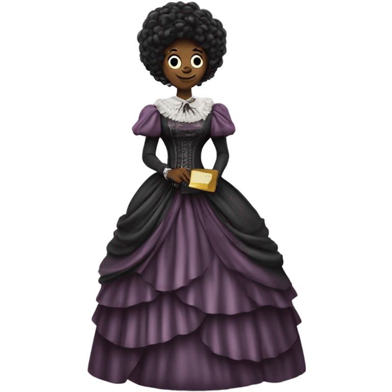 galora in Victorian dress elegant, full body, holding big credit card emoji