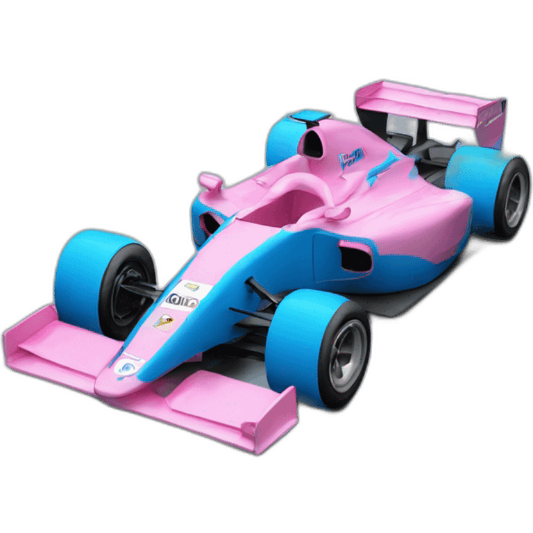 Alpine f1 car pink and blue  emoji