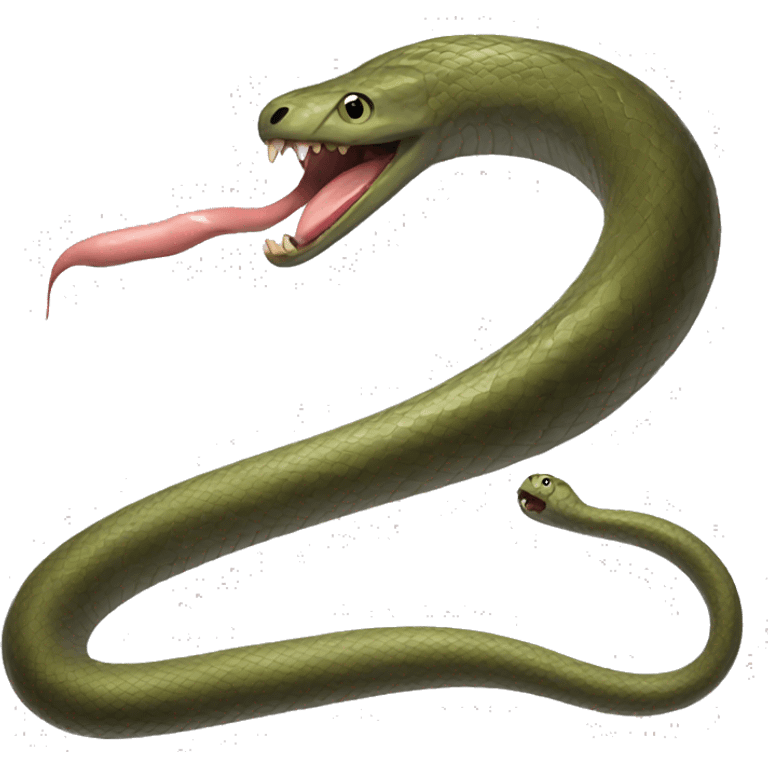 long snake tongue emoji