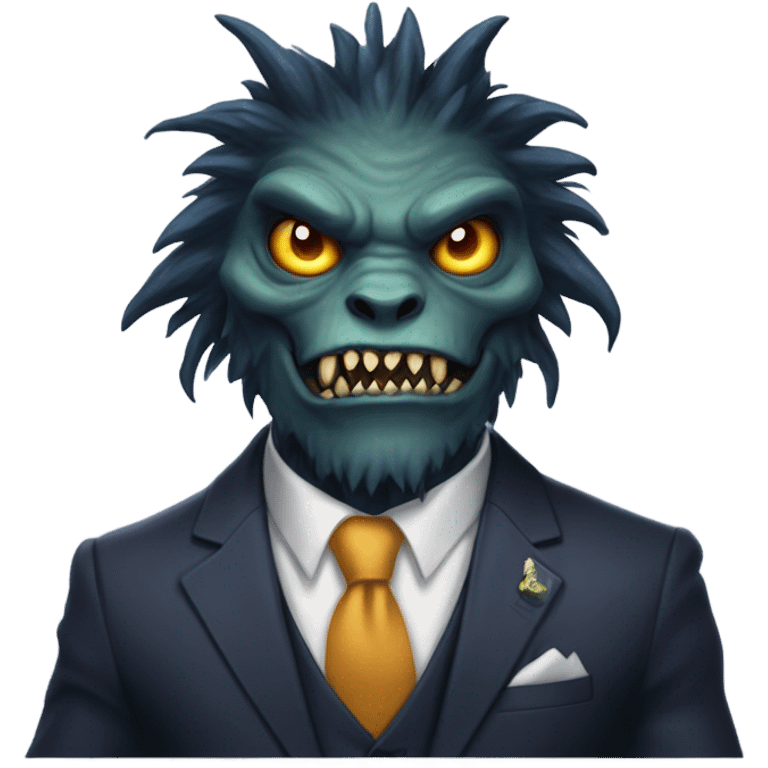 monster wearing a suit emoji