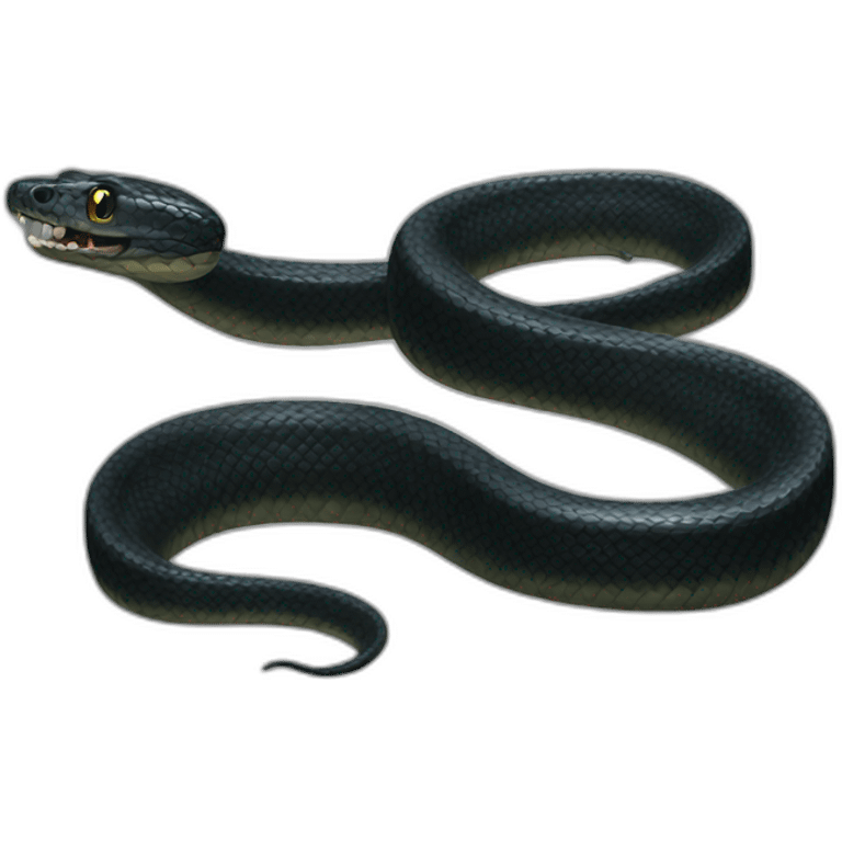 black-big-snake emoji