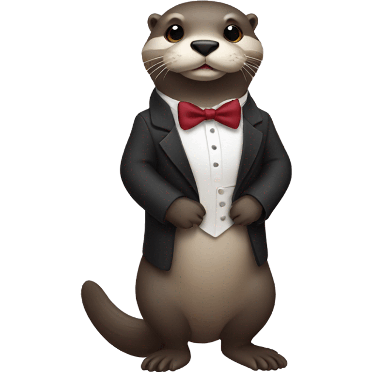 Otter wearing tuxedo emoji