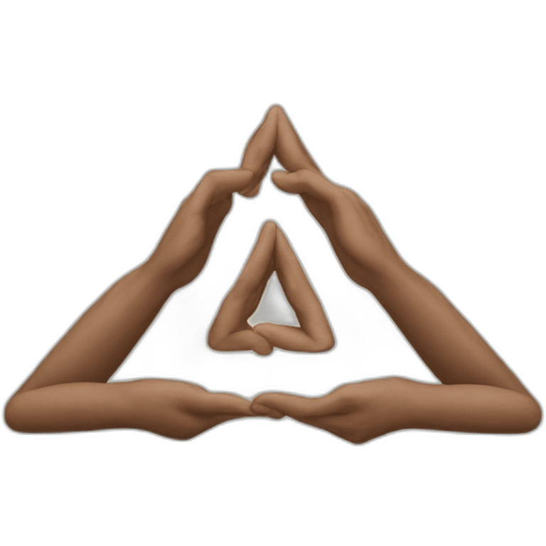 Triangle formed with fingers emoji