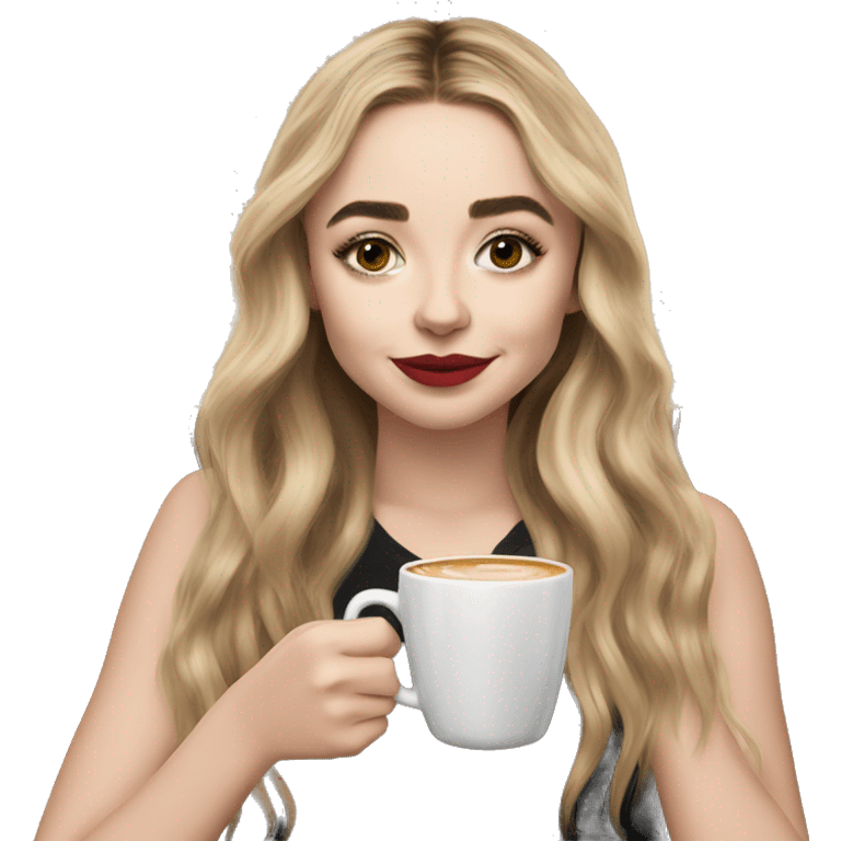 Sabrina carpenter drinking an espresso emoji