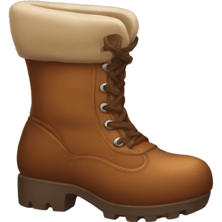 Brown moonboots emoji