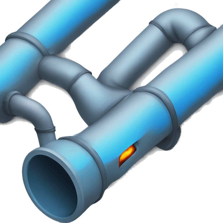 A gas pipe with blue fire emoji