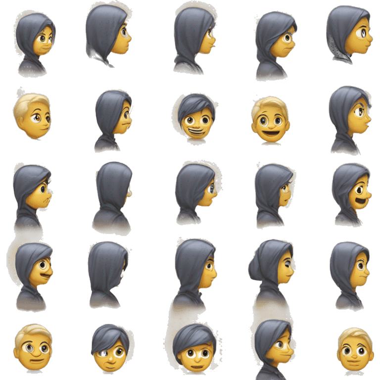 Девочка с шапкой и в куртке  emoji