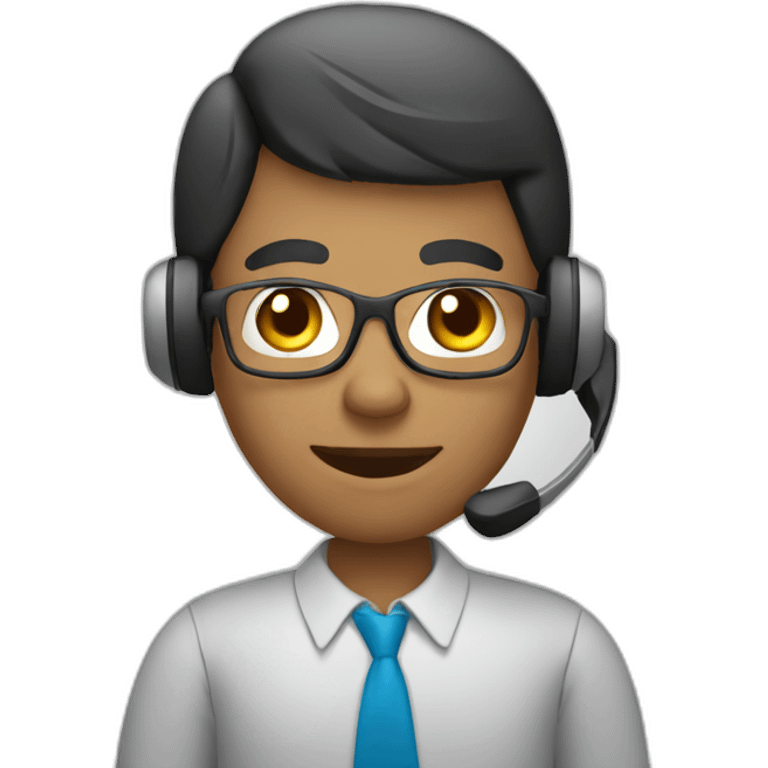 call center representative emoji