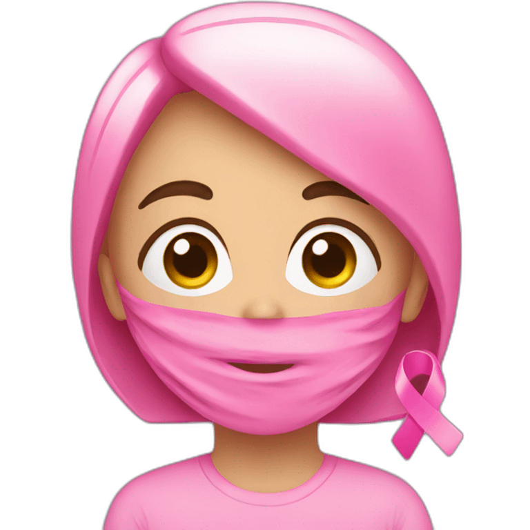 Pink  cancer awareness emoji