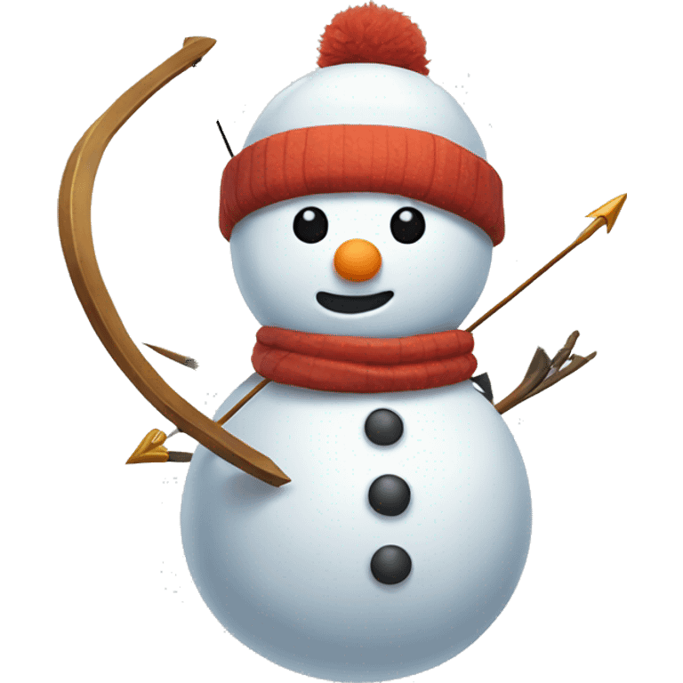 snowman with bow and arrow emoji