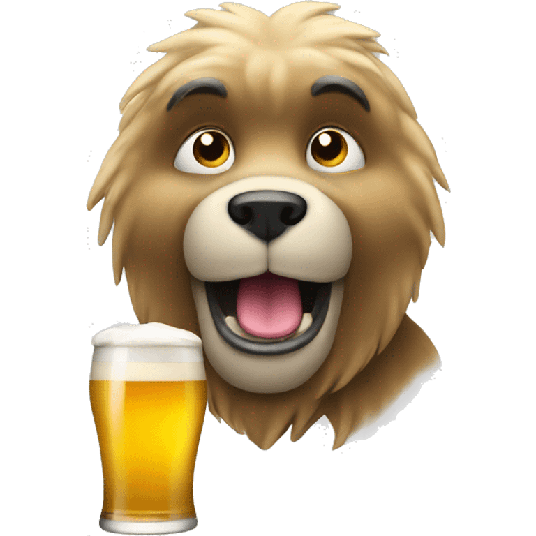 Bever with beer emoji