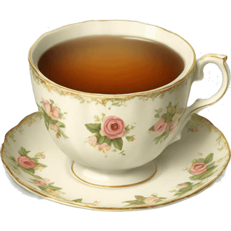 Tea in vintage teacup emoji