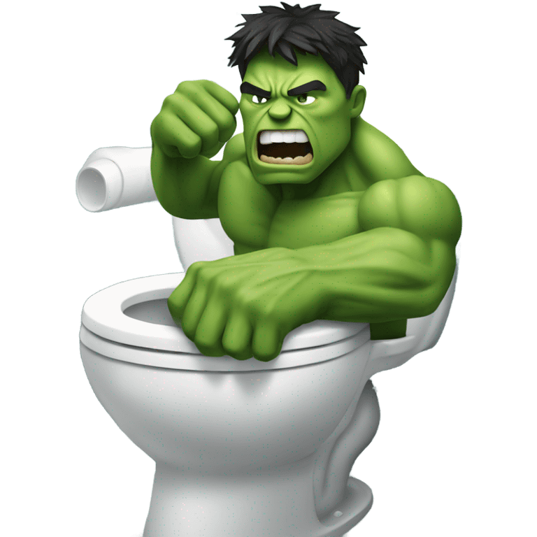 Hulk in toilet emoji