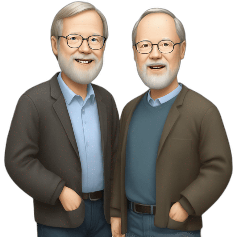 Ken Thompson with Dennis Ritchie emoji