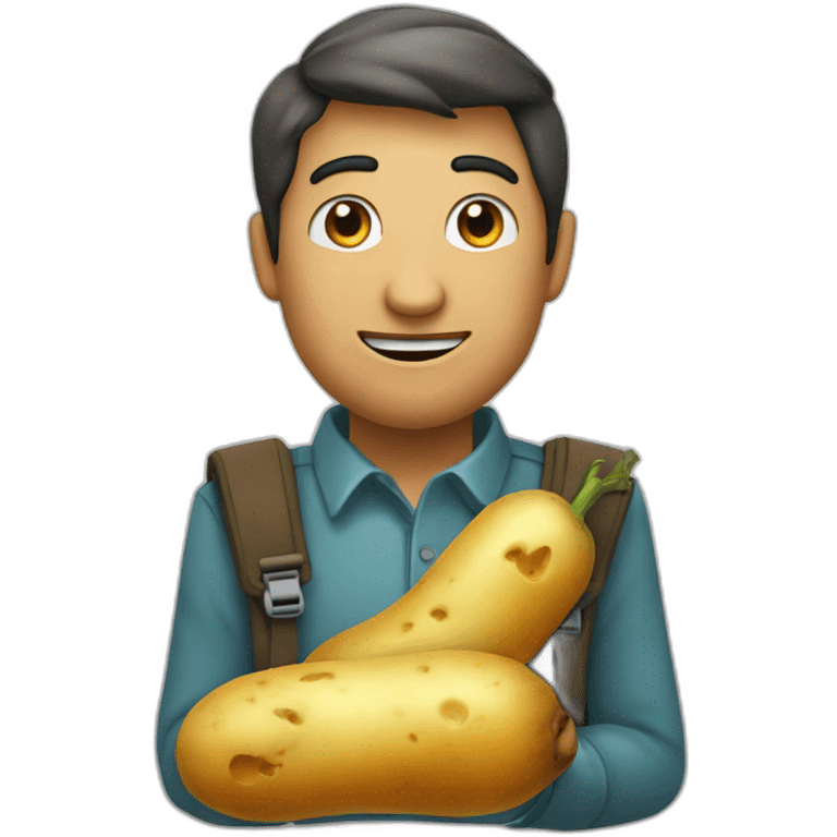 Deux patates qui se tiennent la main emoji