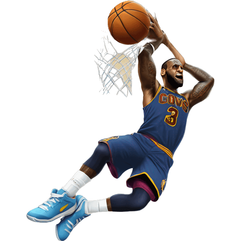 lebron james dunking emoji